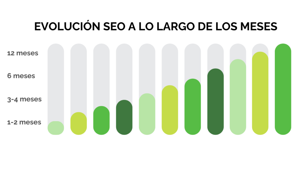 evolución del SEO a lo largo de los meses